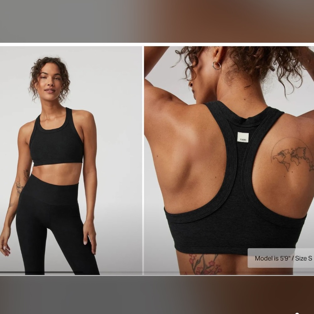 NWT Vuori elevation bra small black heather